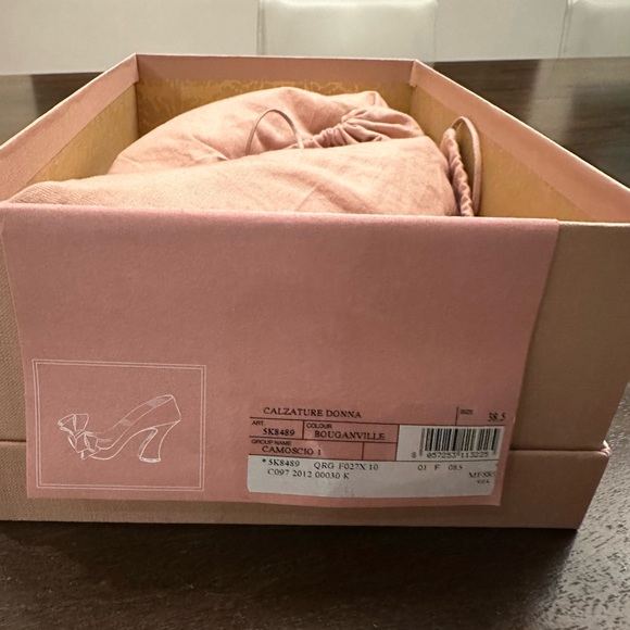 MIU MIU suede pumps | mid heel | hot pink | bow detail | with box and dust bag - Picture 4 of 7